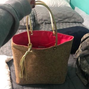 Mud Pie Cork Tote Bag